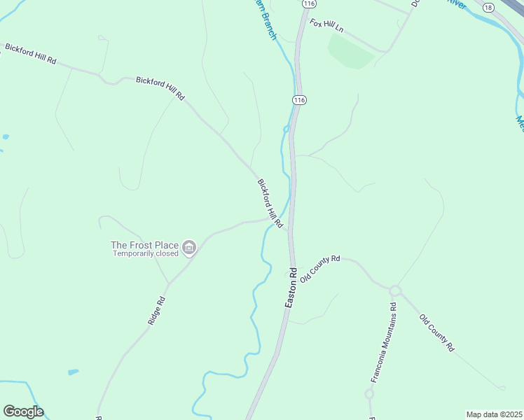 map of restaurants, bars, coffee shops, grocery stores, and more near 49 Bickford Hill Road in Franconia