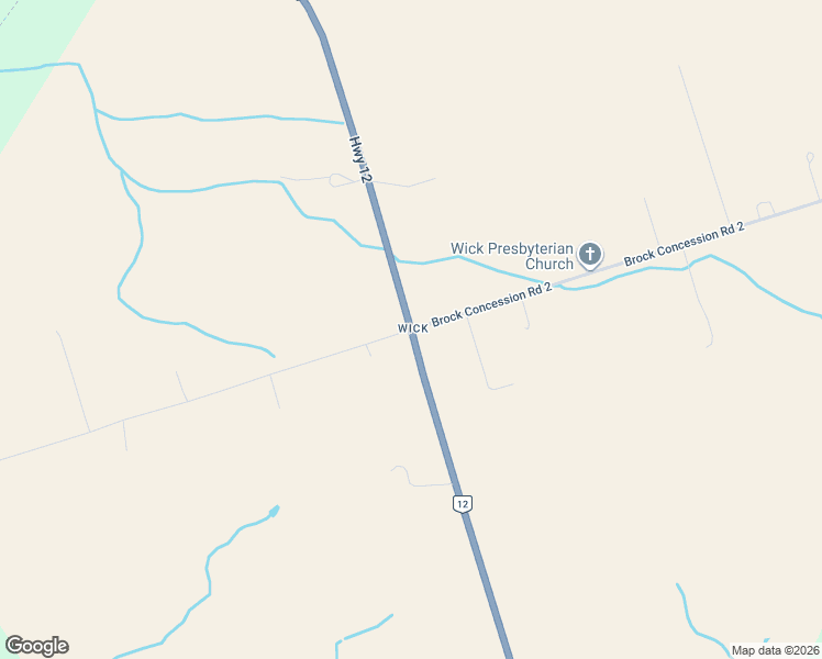 map of restaurants, bars, coffee shops, grocery stores, and more near Brock Concession Road 2 in Brock