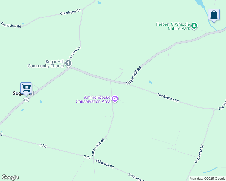 map of restaurants, bars, coffee shops, grocery stores, and more near 21 Sunset Hill Road in Sugar Hill
