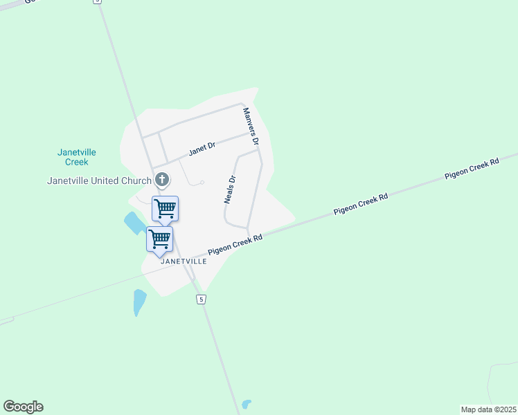 map of restaurants, bars, coffee shops, grocery stores, and more near 10 Manvers Drive in Kawartha Lakes