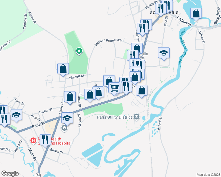 map of restaurants, bars, coffee shops, grocery stores, and more near 179 Main Street in Paris