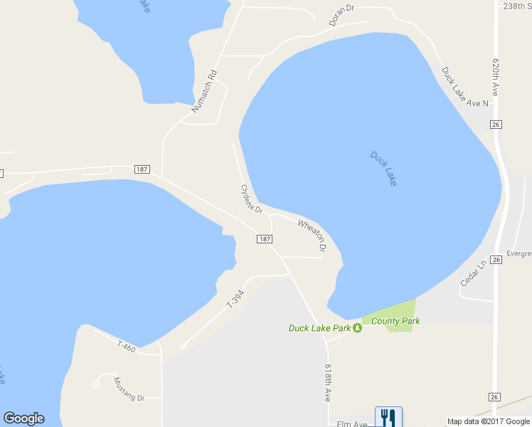 map of restaurants, bars, coffee shops, grocery stores, and more near 210 Clydette Drive in Madison Lake