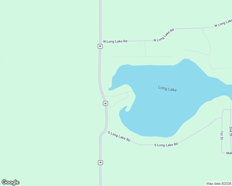 map of restaurants, bars, coffee shops, grocery stores, and more near W5011 West Long Lake Road in Waupaca