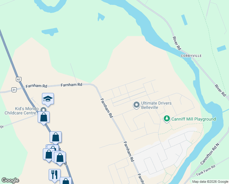map of restaurants, bars, coffee shops, grocery stores, and more near 55 Scott Drive in Belleville