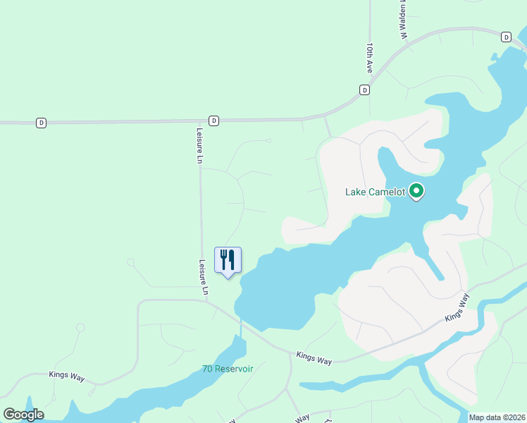 map of restaurants, bars, coffee shops, grocery stores, and more near 531 Stratford Ct in Nekoosa