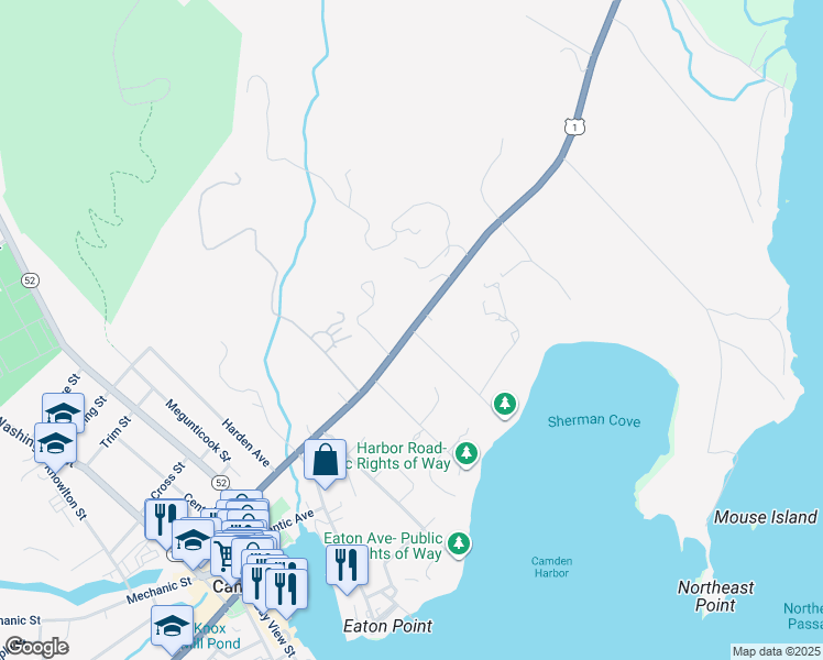map of restaurants, bars, coffee shops, grocery stores, and more near High Street in Camden