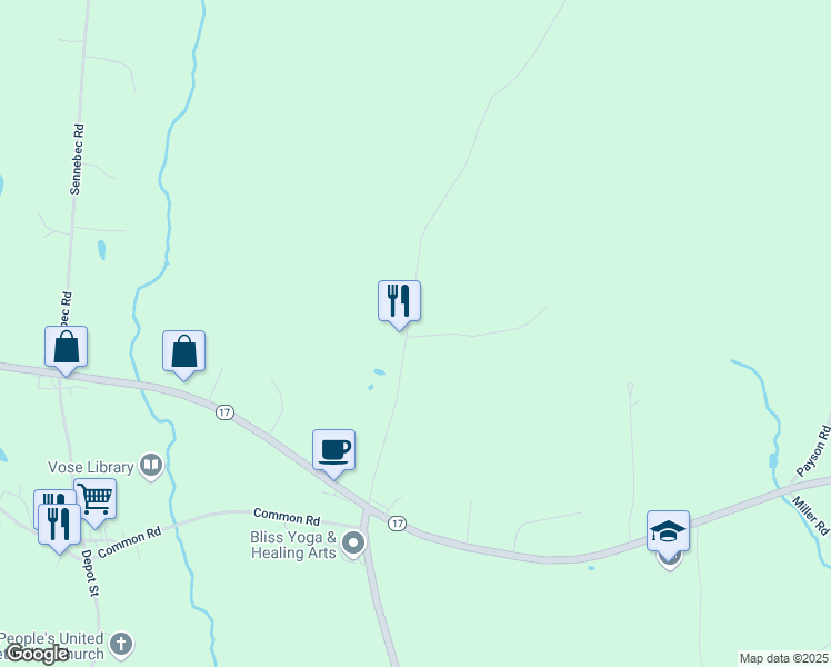 map of restaurants, bars, coffee shops, grocery stores, and more near 175 Barrett Hill Road in Union