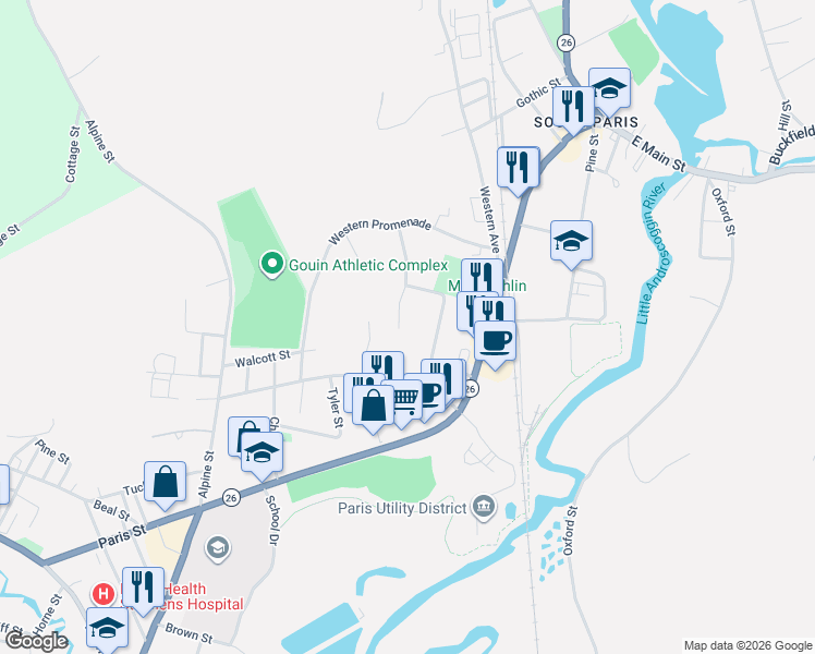 map of restaurants, bars, coffee shops, grocery stores, and more near 1 Frederick Avenue in Paris