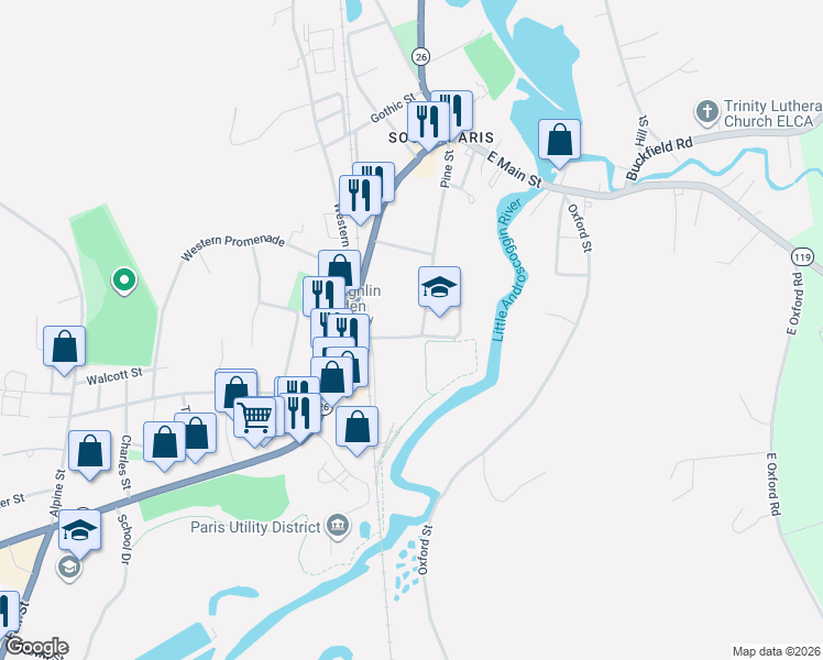 map of restaurants, bars, coffee shops, grocery stores, and more near 155 Pine Street in Paris