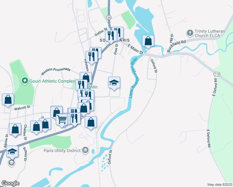 map of restaurants, bars, coffee shops, grocery stores, and more near 100 Pine Street in Paris