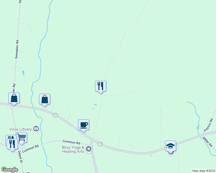 map of restaurants, bars, coffee shops, grocery stores, and more near 175 Barrett Hill Road in Union