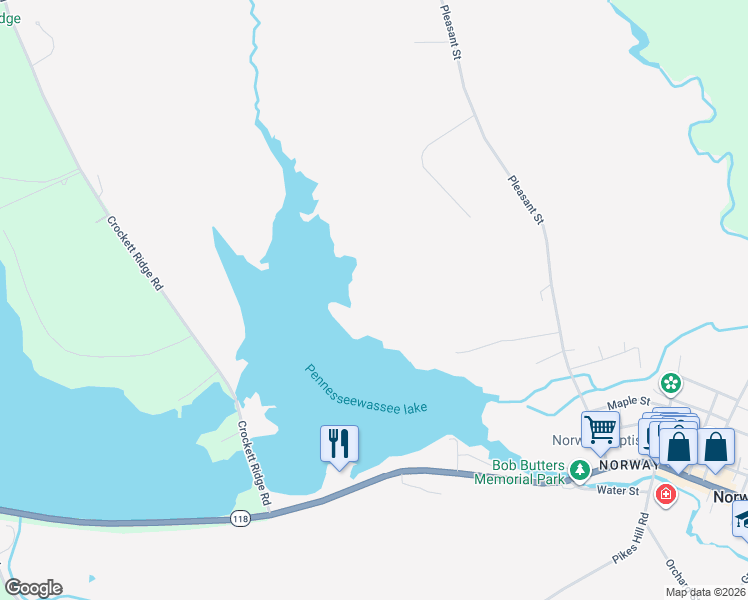 map of restaurants, bars, coffee shops, grocery stores, and more near 50 Hutchins Street in Norway