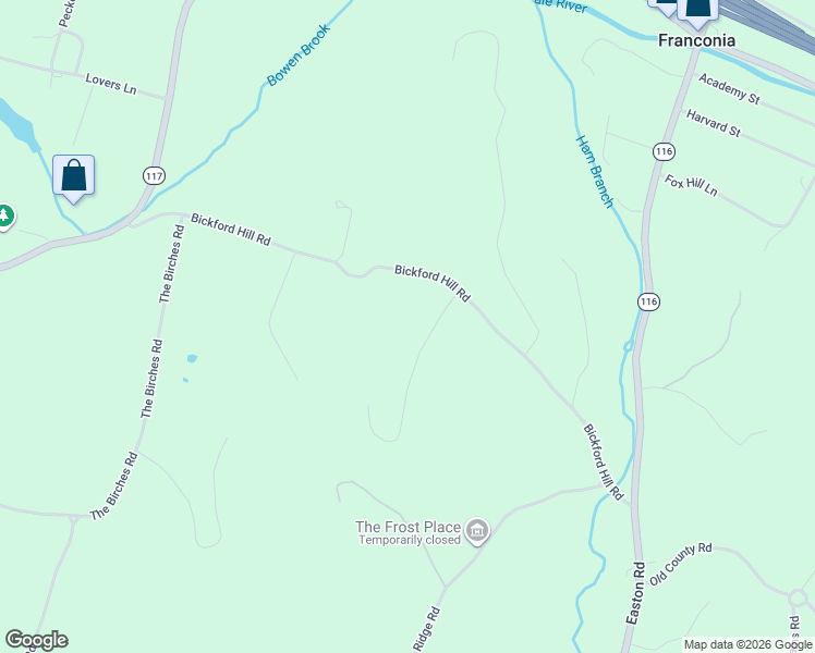 map of restaurants, bars, coffee shops, grocery stores, and more near 49 Split Rock Road in Franconia