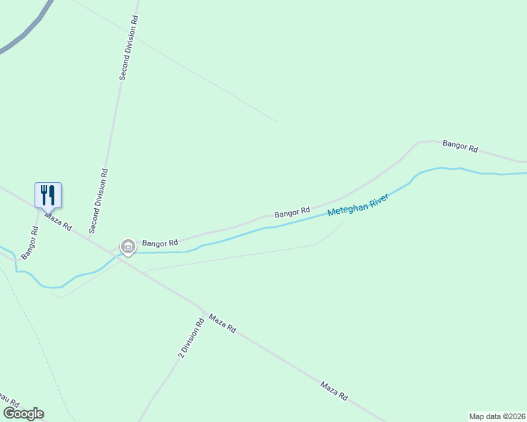 map of restaurants, bars, coffee shops, grocery stores, and more near Bangor Road in Meteghan River