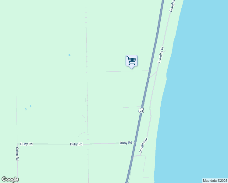 map of restaurants, bars, coffee shops, grocery stores, and more near 2116 Leggett Road in Tawas City