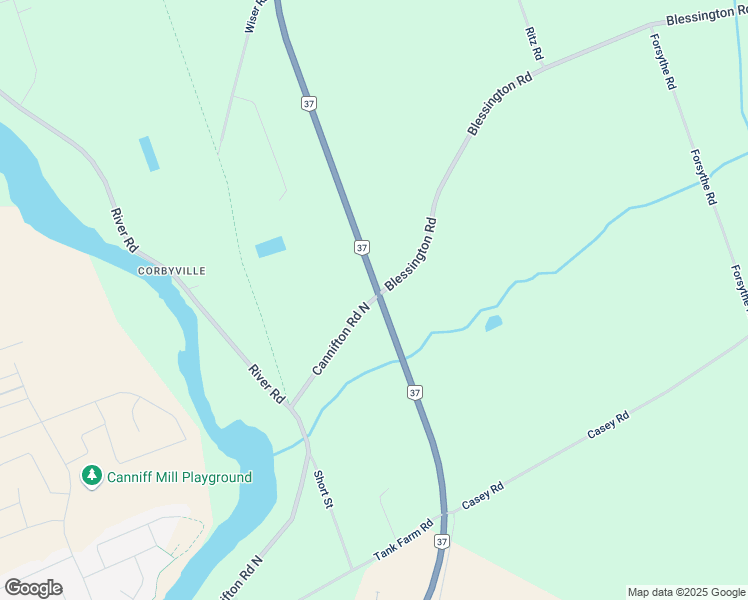 map of restaurants, bars, coffee shops, grocery stores, and more near 542 Cannifton Road North in Belleville