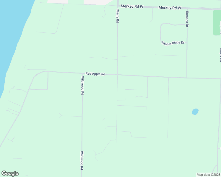 map of restaurants, bars, coffee shops, grocery stores, and more near 2086 Cherry Road in Manistee