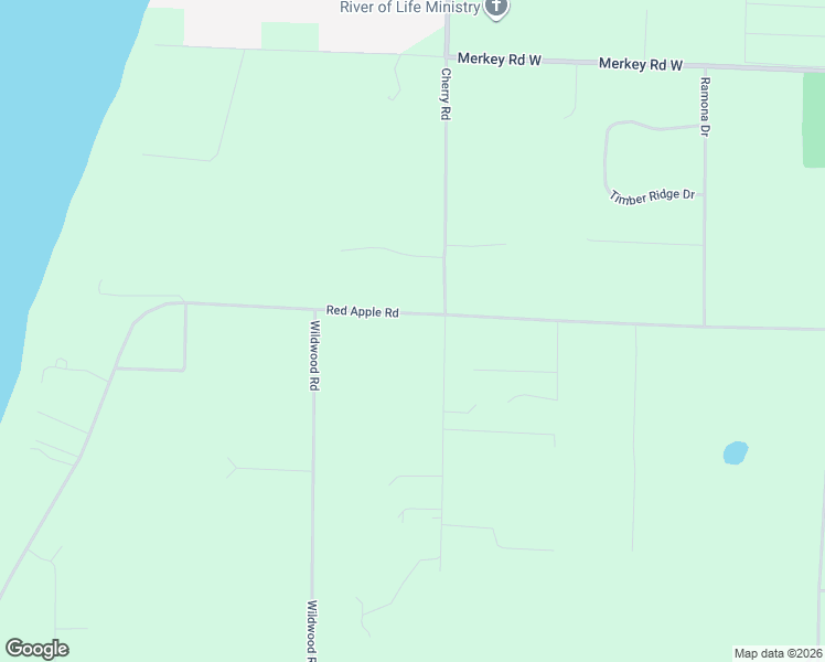 map of restaurants, bars, coffee shops, grocery stores, and more near 2086 Cherry Road in Manistee