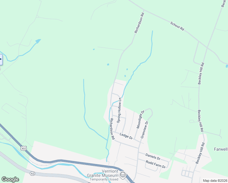 map of restaurants, bars, coffee shops, grocery stores, and more near 159 Richardson Road in Barre