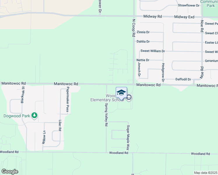 map of restaurants, bars, coffee shops, grocery stores, and more near N9088 Spring Valley Road in Menasha