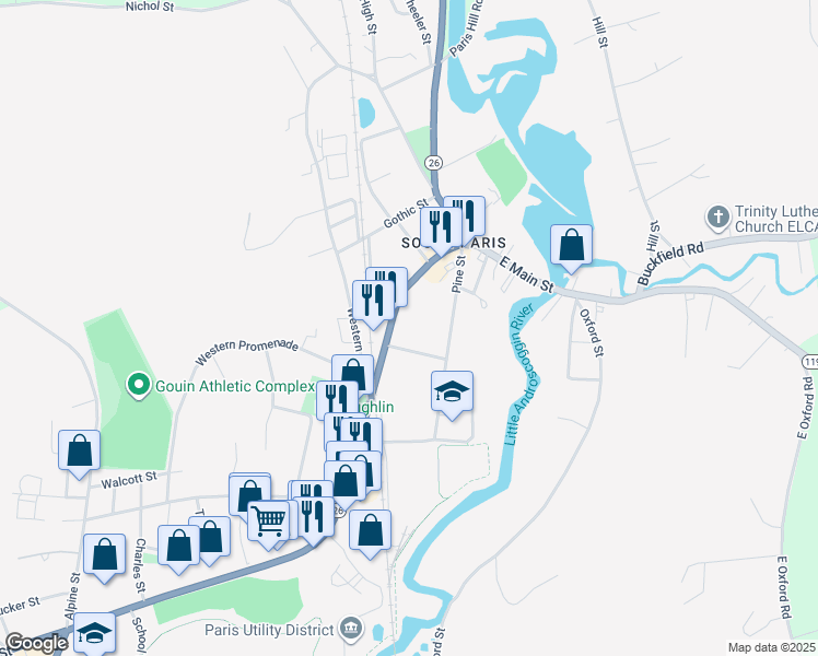 map of restaurants, bars, coffee shops, grocery stores, and more near 6 Briggs Avenue in Paris