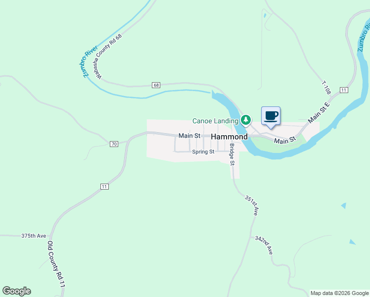 map of restaurants, bars, coffee shops, grocery stores, and more near 15 Third Avenue South in Hammond