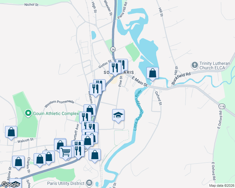 map of restaurants, bars, coffee shops, grocery stores, and more near 55 Pine Street in Paris