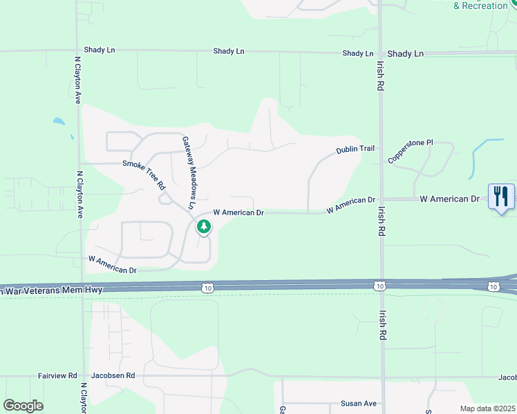 map of restaurants, bars, coffee shops, grocery stores, and more near 1685 Gateway Place in Neenah