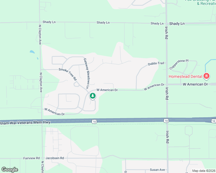 map of restaurants, bars, coffee shops, grocery stores, and more near 2145 Gateway Place in Neenah