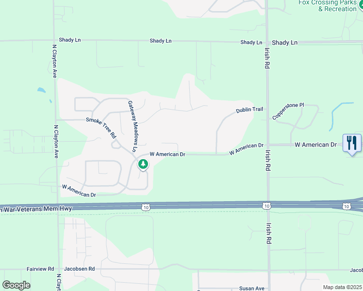 map of restaurants, bars, coffee shops, grocery stores, and more near 1685 Gateway Place in Neenah