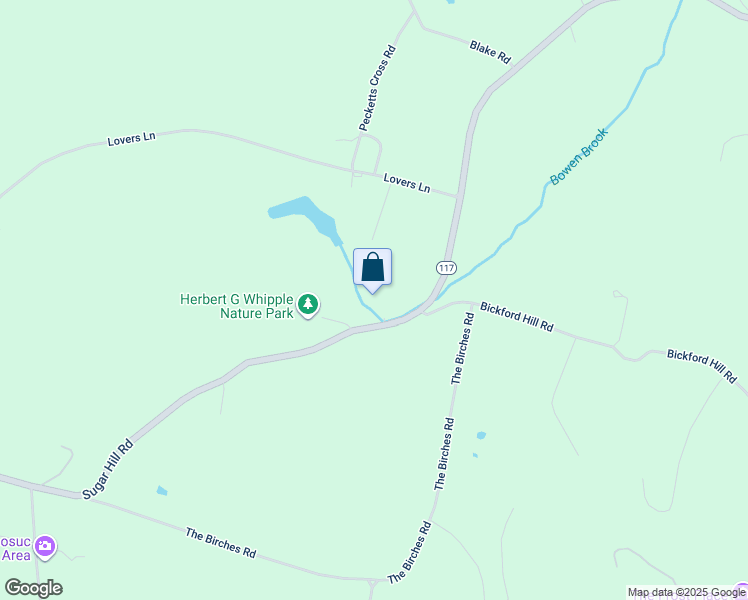 map of restaurants, bars, coffee shops, grocery stores, and more near 580 New Hampshire 117 in Sugar Hill