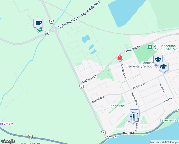 map of restaurants, bars, coffee shops, grocery stores, and more near 103 Doctor Richard James Crescent in Bath