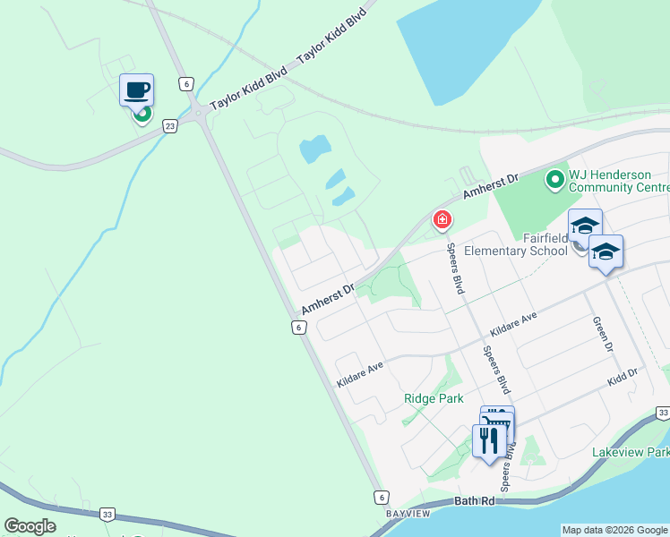 map of restaurants, bars, coffee shops, grocery stores, and more near 103 Doctor Richard James Crescent in Bath