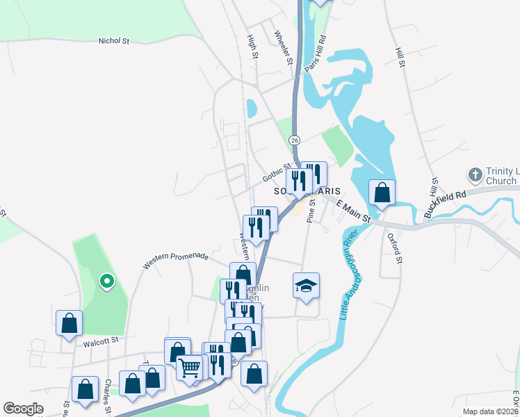 map of restaurants, bars, coffee shops, grocery stores, and more near 19 Skillings Avenue in Paris