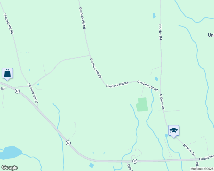 map of restaurants, bars, coffee shops, grocery stores, and more near 595 Overlock Hill Road in Union