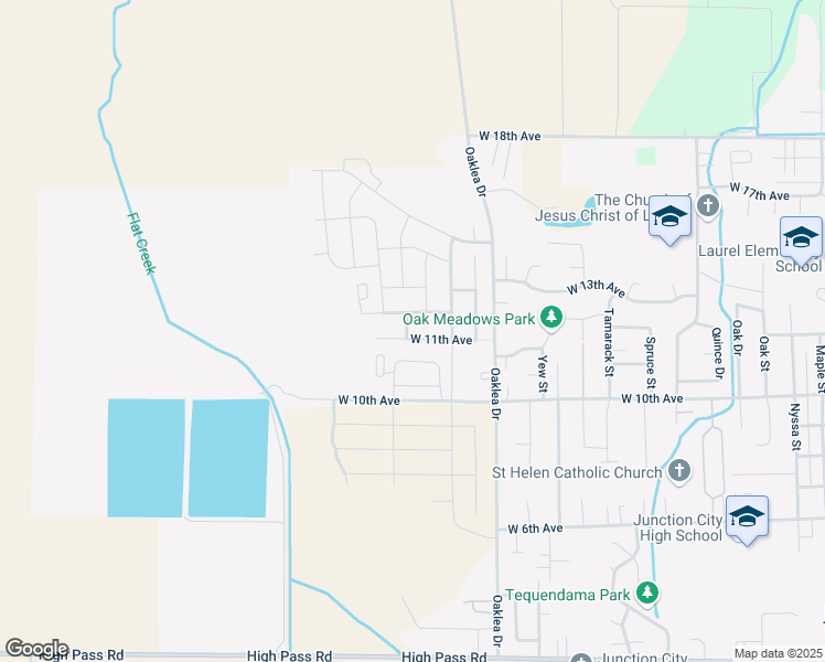 map of restaurants, bars, coffee shops, grocery stores, and more near 2388 West 11th Avenue in Junction City