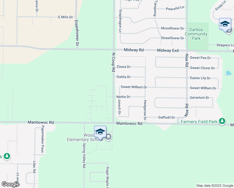 map of restaurants, bars, coffee shops, grocery stores, and more near N9177 Jonsch Drive in Appleton