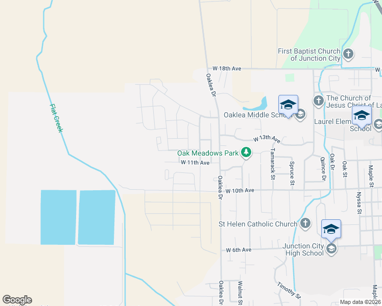 map of restaurants, bars, coffee shops, grocery stores, and more near 2279 West 12th Avenue in Junction City
