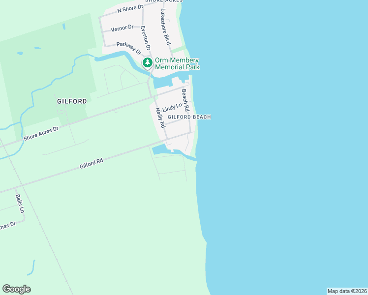 map of restaurants, bars, coffee shops, grocery stores, and more near 260 Beach Road in Innisfil
