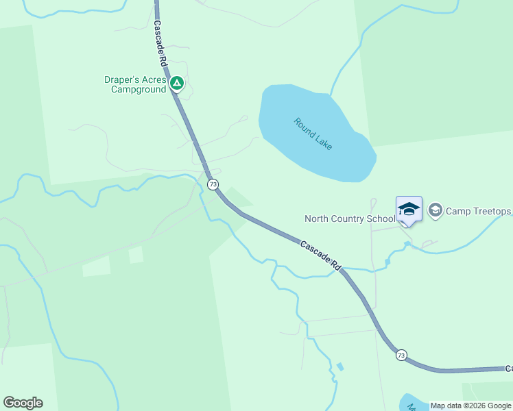 map of restaurants, bars, coffee shops, grocery stores, and more near 4478 Cascade Road in Lake Placid