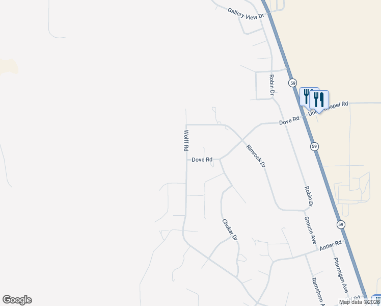 map of restaurants, bars, coffee shops, grocery stores, and more near 1660 Wolff Road in Gillette