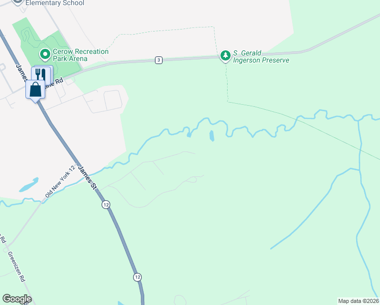 map of restaurants, bars, coffee shops, grocery stores, and more near 15206 Valley Drive in Clayton