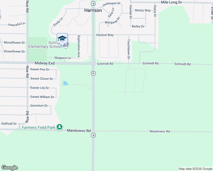 map of restaurants, bars, coffee shops, grocery stores, and more near N9266 County Road N in Appleton