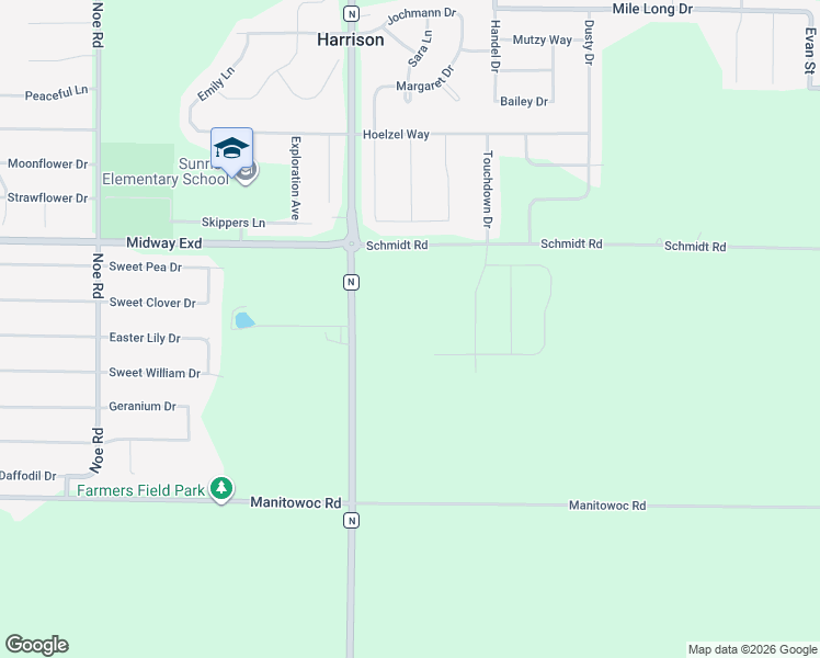 map of restaurants, bars, coffee shops, grocery stores, and more near N9266 County Road N in Appleton
