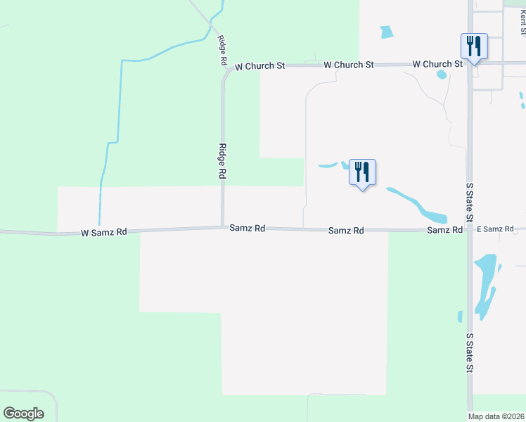 map of restaurants, bars, coffee shops, grocery stores, and more near 898 Samz Road in Mishicot