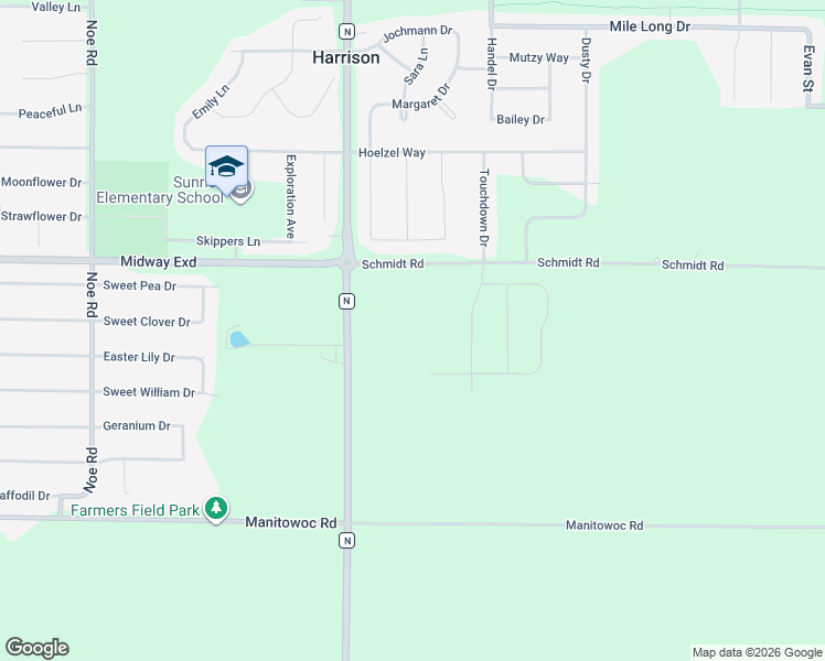 map of restaurants, bars, coffee shops, grocery stores, and more near N9266 County Road N in Appleton
