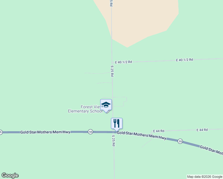 map of restaurants, bars, coffee shops, grocery stores, and more near 7686 South 25 Road in Boon