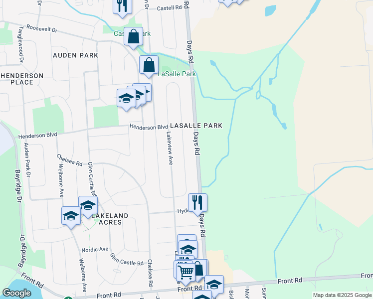 map of restaurants, bars, coffee shops, grocery stores, and more near 306 Meadowcrest Road in Kingston