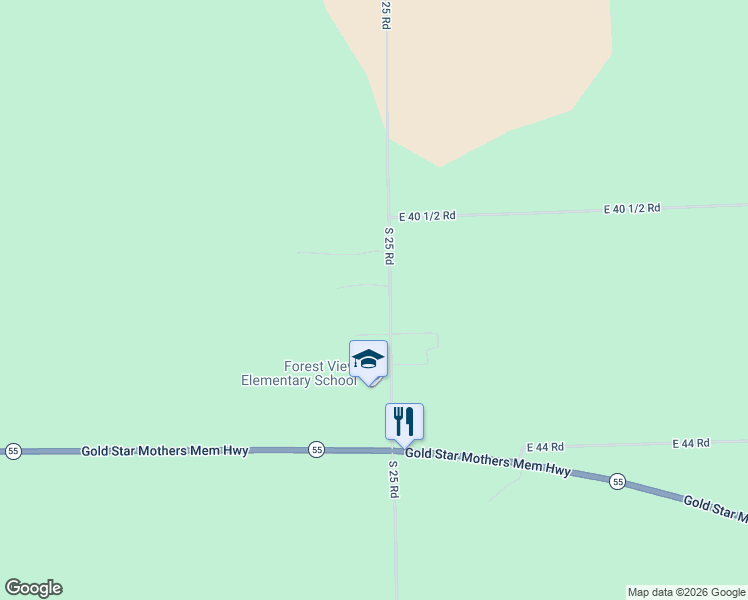 map of restaurants, bars, coffee shops, grocery stores, and more near 7642-7742 South 25 Road in Boon