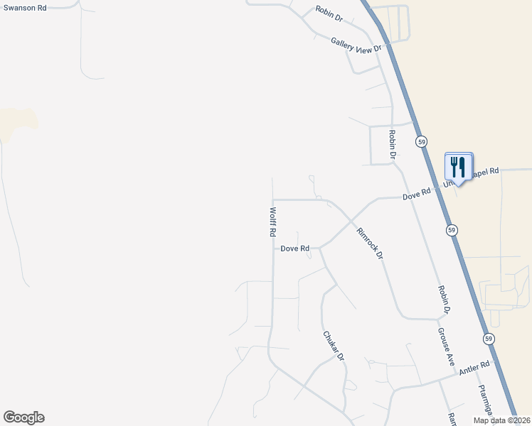 map of restaurants, bars, coffee shops, grocery stores, and more near 1660 Wolff Road in Gillette